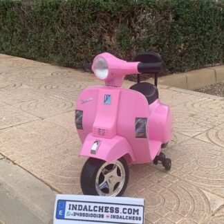 MINI-VESPA INFANTIL 6V, NIÑOS DE 1 A 3 AÑOS, ROSA-PINK, PX150 - INDA91-PX150PINK